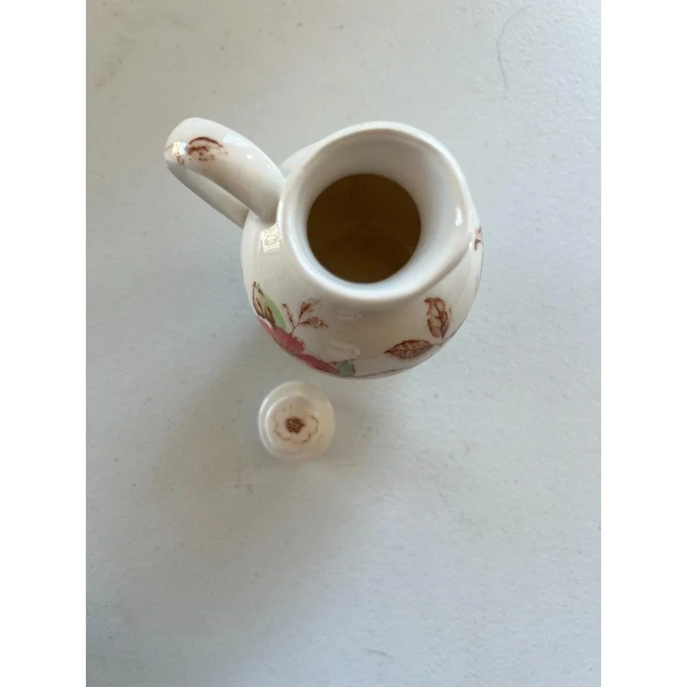 Vintage NASCO Ceramic Springtime Oil Cruet with Stopper